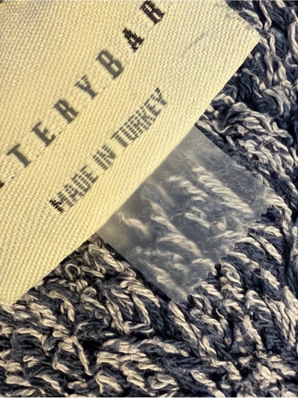 Pottery Barn (2) 11”x11” (1) 19.5”W x28”L Navy Blue Plush Terry Hand Towel